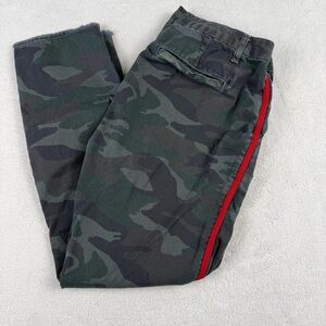 Sundry Anthropologie Women’s Camo Print Striped Trim Le Soleill Pant Size 27